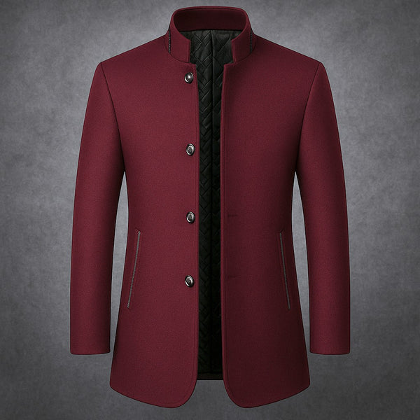 Alvaro | Classic Coat with Mandarin Collar