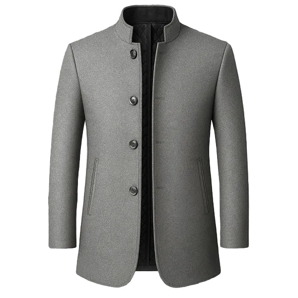 Alvaro | Classic Coat with Mandarin Collar