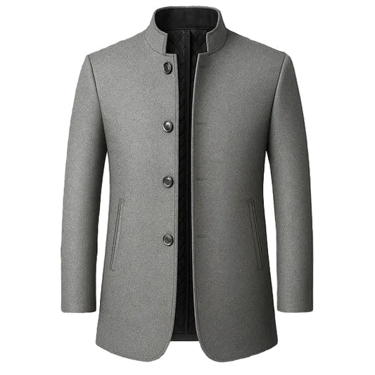 Alvaro | Classic Coat with Mandarin Collar