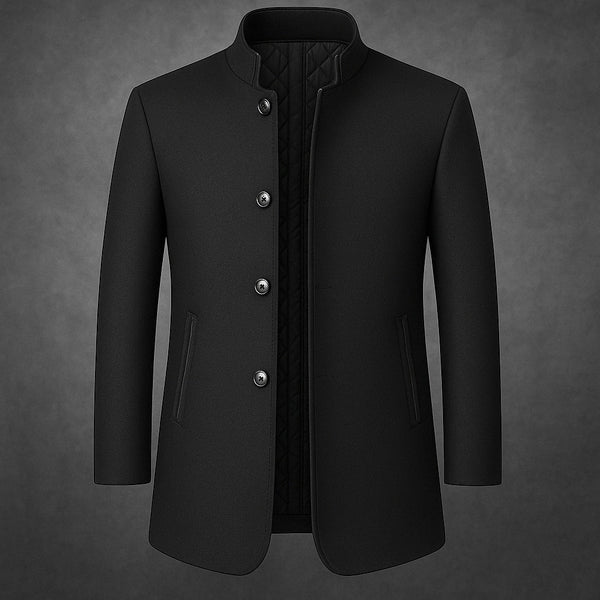 Alvaro | Classic Coat with Mandarin Collar