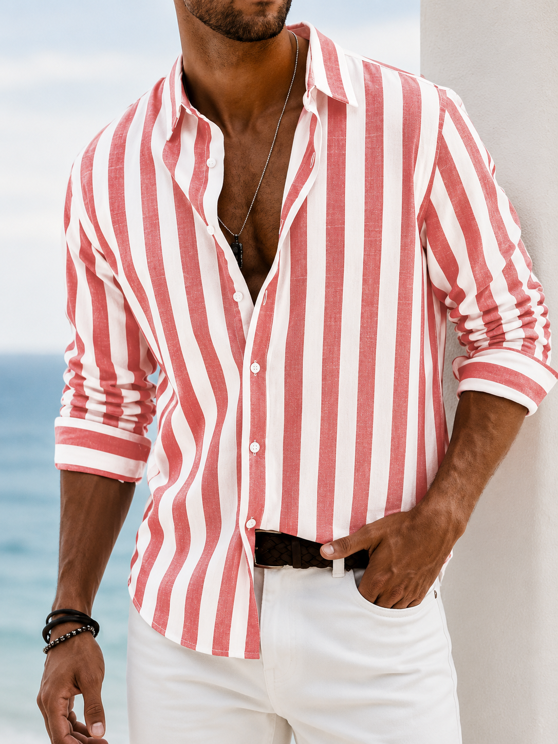 Mateo™ | Lightweight Striped Summer Shirt