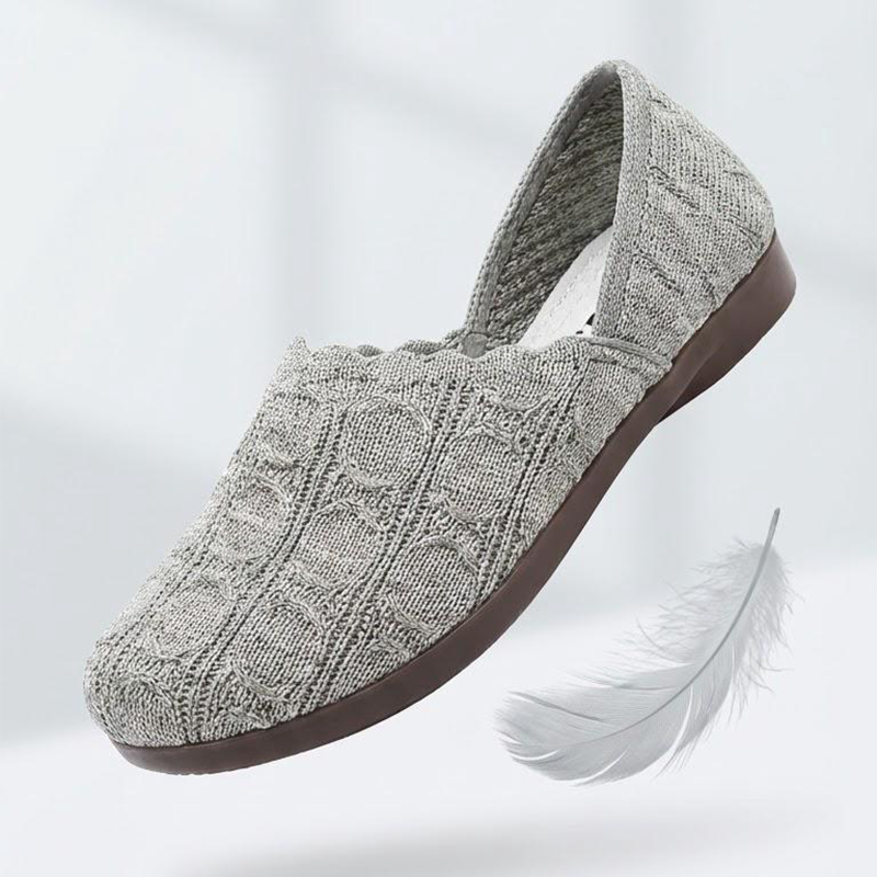 LOLA |👟Women's Casual Breathable Knit Shoes✨ Breathable knit fabric keeps feet cool and comfortable; flexible PVC sole, ideal for long walks🚶